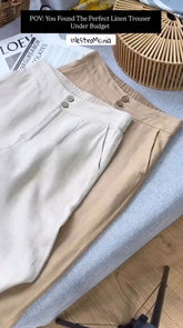 Linen Double Button Trouser