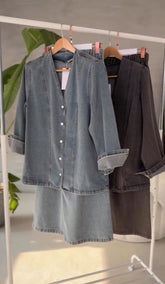 Denim Layered Co Ord Set