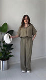 Solid Button Down Co Ord Set