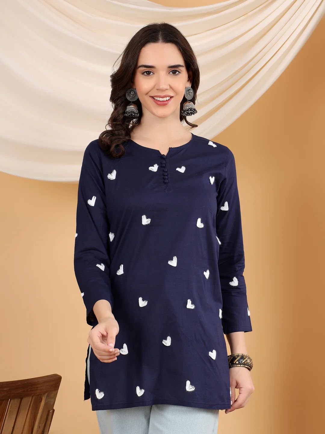 Sitara Chikankari Short Kurti