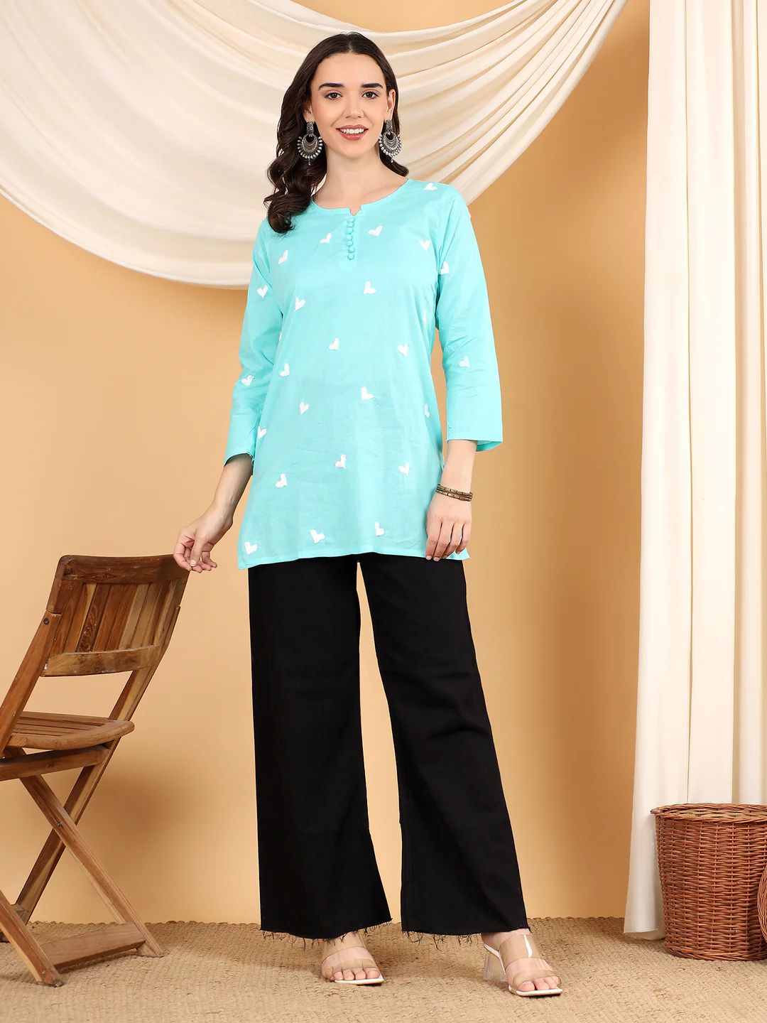 Sitara Chikankari Short Kurti