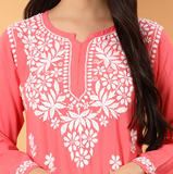 Sanya Modal Chikankari Short Kurti