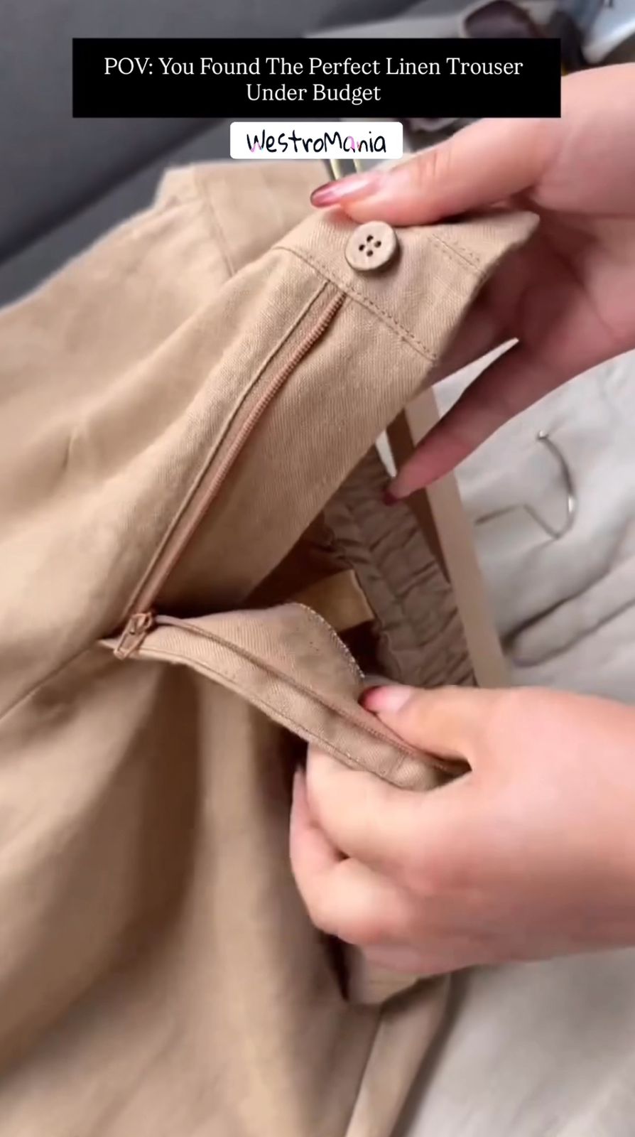 Linen Double Button Trouser