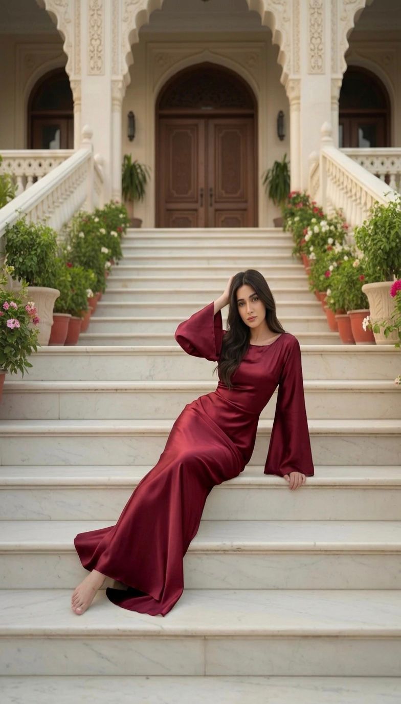 Mahjabeen Silk Dress