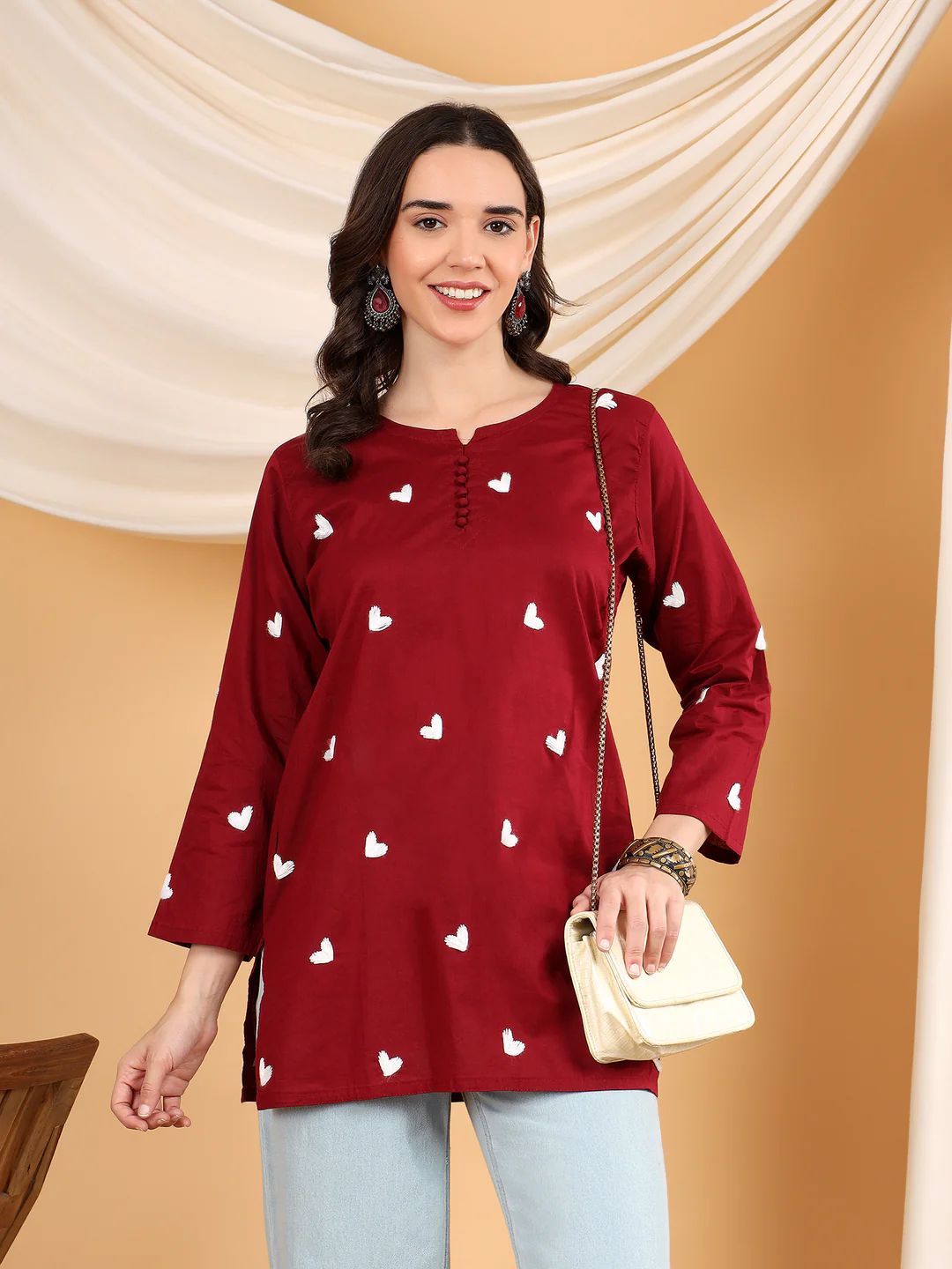 Sitara Chikankari Short Kurti
