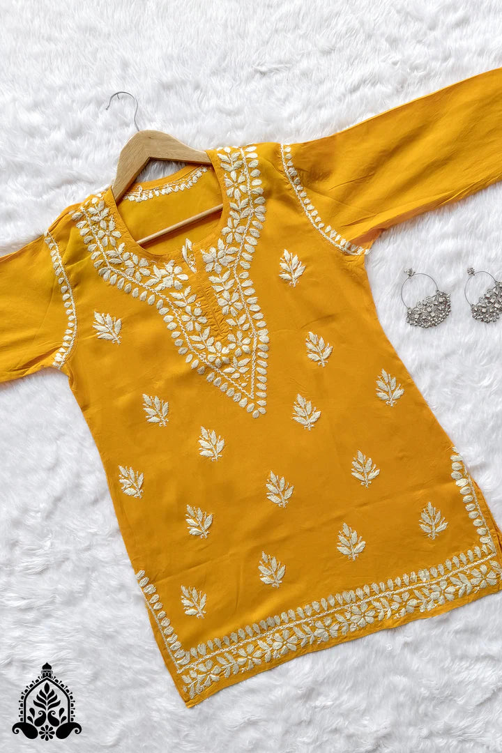 Mahi Chikankari Short Kurti