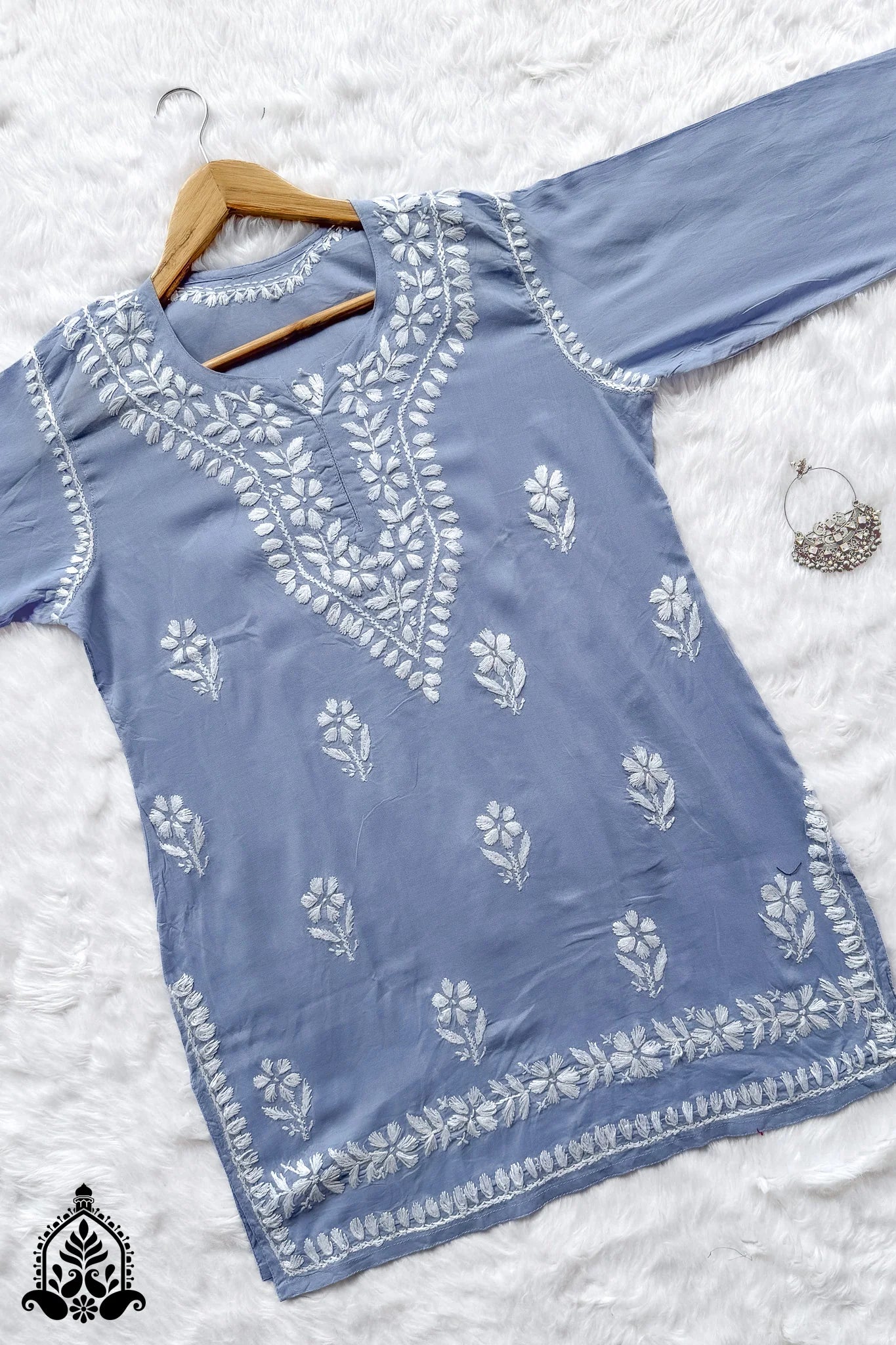 Mahi Chikankari Short Kurti